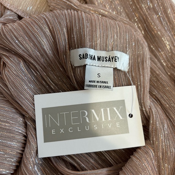 Sabina Musayev Women Skyler Plisse V Neck Ruffled long Max dress - Picture 3 of 8